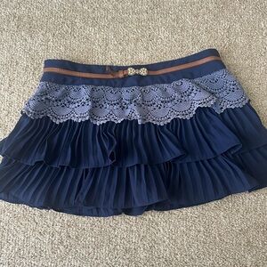 Navy Blue ruffle mini skort